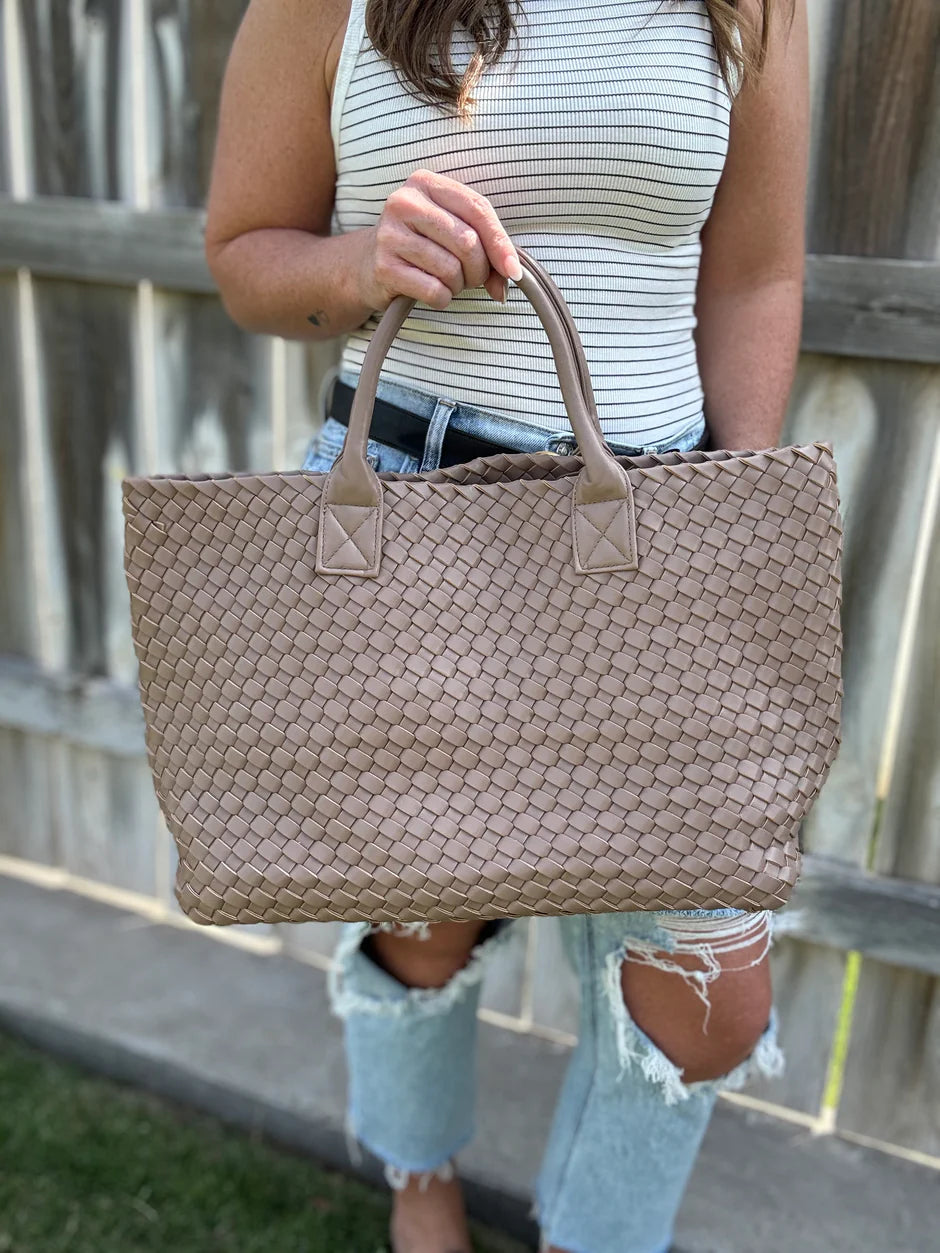 The Olivia Woven Tote
