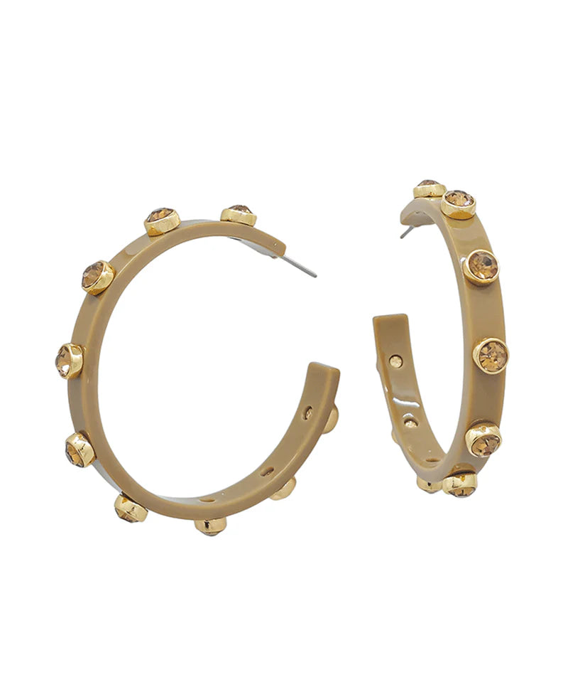 Crystal Accent Acetate Hoop