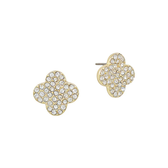 Rhinestone Clover Stud