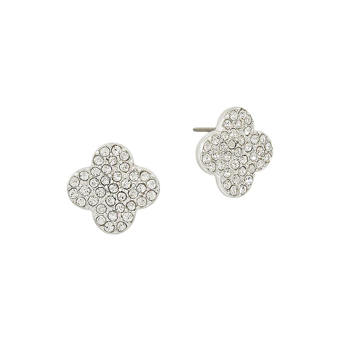 Rhinestone Clover Stud