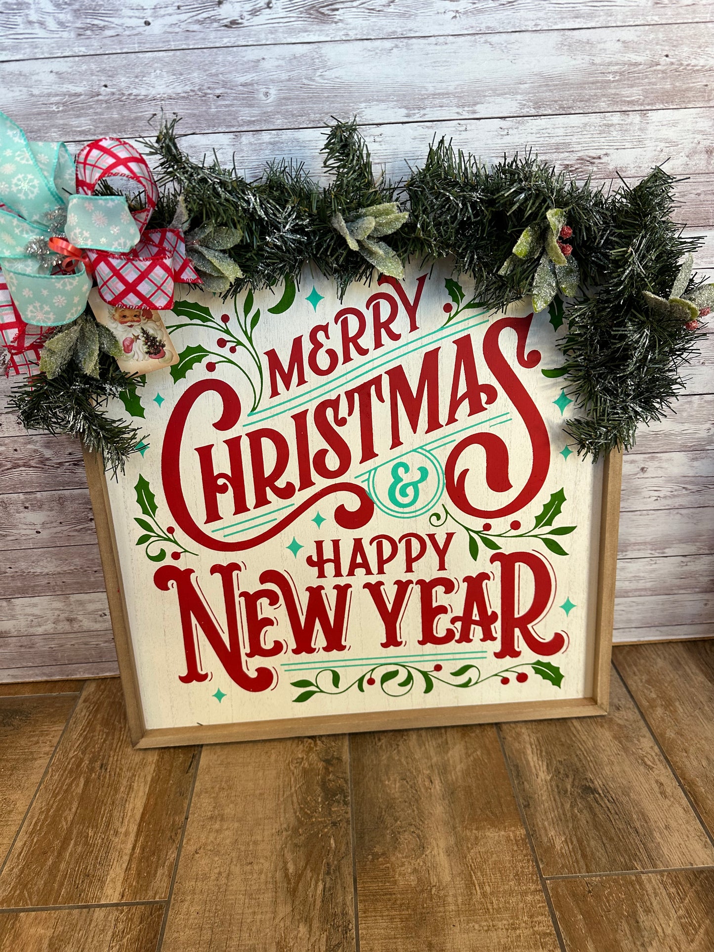 Merry Christmas & Happy New Year Sign