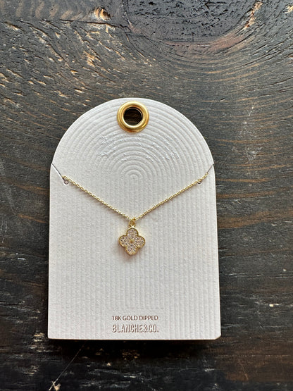 18K Gold Dipped Clover