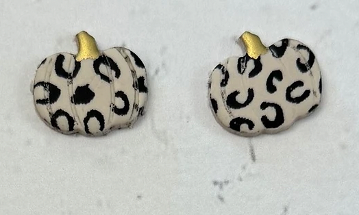 Clay Pumpkin Earrings