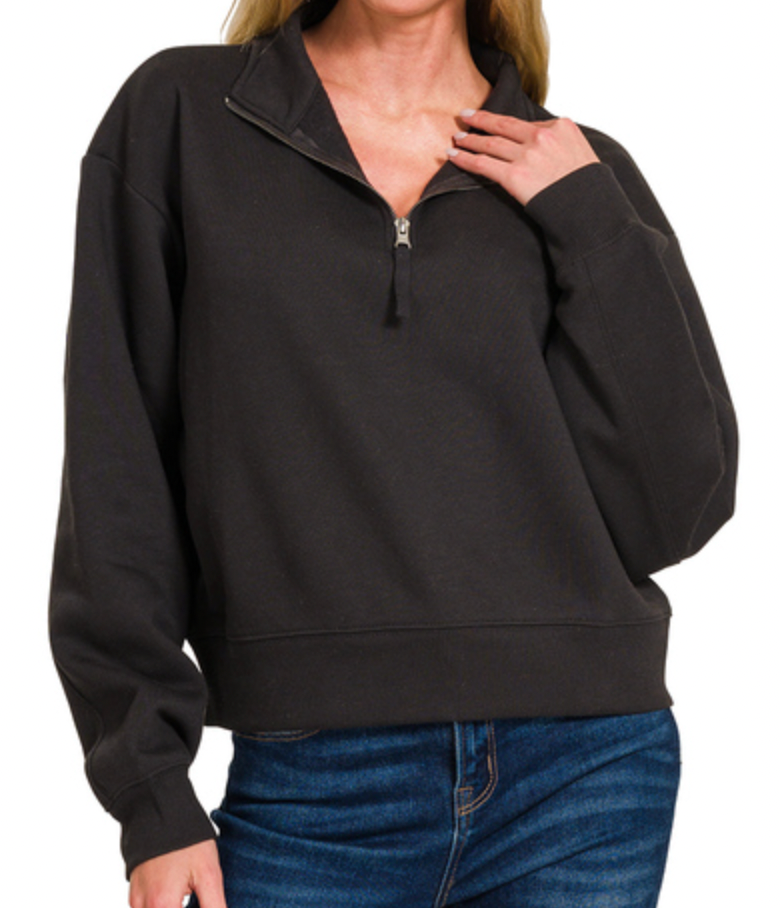 Half Zip Fleece Sweatshirt