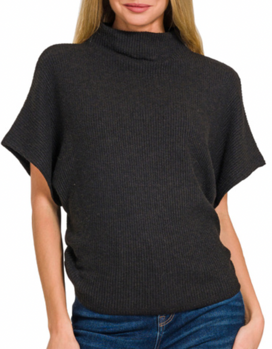 Mock Neck Sweater Black