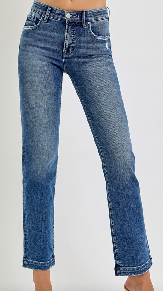 Risen - Tummy Control Straight Leg Jeans