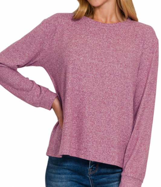 Hacci Round Neck Long Sleeve